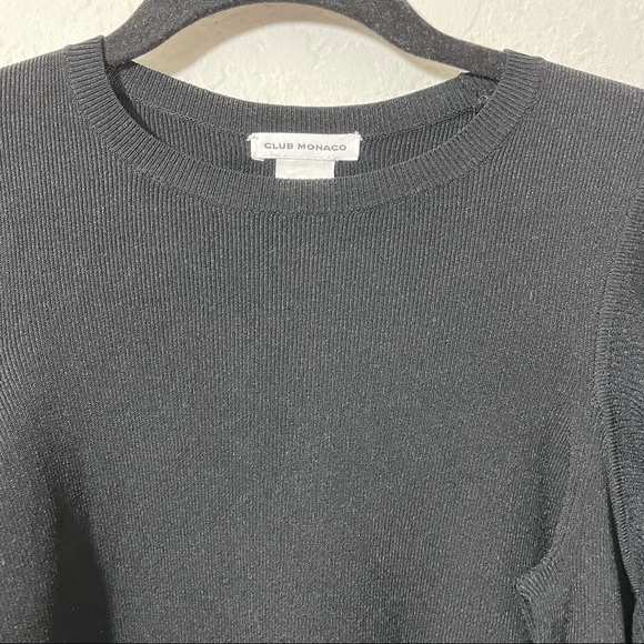 Club Monaco Colema Cold Shoulder Fine Ribbed Sweater - Picture 5 of 11